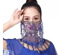 KMGDM Shimmering Mesh Face Cover For Artistic Motion Celebration Costume Accessory Breathable Face Lightweight Design