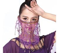 KMGDM Shimmering Mesh Face Cover For Artistic Motion Celebration Costume Accessory Breathable Face Lightweight Design