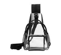 KMGDM Stadium Approved Clear Backpack PVC Shoulder Bag for Concerts, Hiking Chest Daypack Keeps Your Essentials Secure and Accessible Crossbody Bag Clear PVC Chest