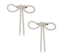 KMGDM Sweet Artificial Pearl Bowknot Hair Clip Hairpin Duckbills Hairclip Barrettes for Women SideBangs Hair Styling Tool