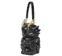 KMGDM Trendy Kylin Pattern Crossbody Bag PVC Shoulder for Women Multiple Carrying Methods Spacious Compartment Daily Use Kylin Design Shoulder