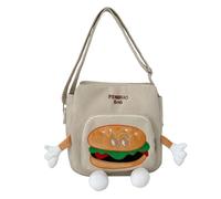KMGDM Unconventional Hamburger Crossbody Bag in Corduroy Fabric Combines Quirkiness and Practicality for Modern Users Soft Corduroy Bag