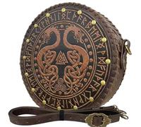 KMGDM Vintage Medieval Belt Bag Leather Waist Bag Medieval Side Pack with Removable Leather Belt for Women Halloween Cosplay