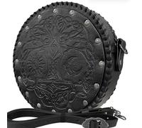 KMGDM Vintage Medieval Belt Bag Leather Waist Bag Medieval Side Pack with Removable Leather Belt for Women Halloween Cosplay