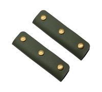 kmgfsd 1 Pair Soft PU Leather Handles Sleeve Handle Protectors Soft Grip Wallet Strap Handle Covers for Luggage Purses and Bags Grip Protectors with Buckles