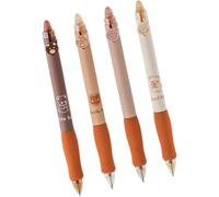 kmgfsd 4Pcs Retractable Gel Pen 0.5MM Tip Comfortable Foam Grip Gel Inks Quick Drying for Student Note Taking Journaling Coffee Theme