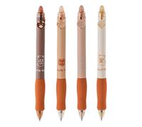kmgfsd 4Pcs Retractable Gel Pen 0.5MM Tip Comfortable Foam Grip Gel Inks Quick Drying for Student Note Taking Journaling Coffee Theme