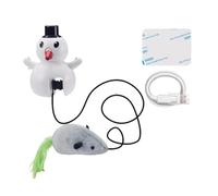 kmgfsd ABS Pet Teaser Toy with Charging Cable for Extended Entertainment and Physical Activity Identity Moving Toy