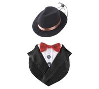 kmgfsd Adjustable Dog Gentleman Outfit Breathable Fabric Bowtie Accessory Perfect for Special Occasions or Casual Use Stylish Dog Suits Tie