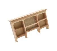 kmgfsd Doll House Wall-Mount Cabinet with Paint Easy Assembly Toy Kitchen Storage Educational Scene Setting Safe Wooden Doll Kitchen Wall Cabinet Storage Shelf Creative