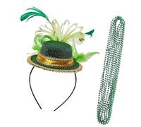 kmgfsd Festival Headbands with Shamrock Pattern Patrick Theme Event Adjustable Various Head Sizes Fashion Costume Hairpiece Adjustable Shamrock Headbands Patrick Day Parties