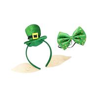 kmgfsd Festival Headbands with Shamrock Pattern Patrick Theme Event Adjustable Various Head Sizes Fashion Costume Hairpiece Adjustable Shamrock Headbands Patrick Day Parties