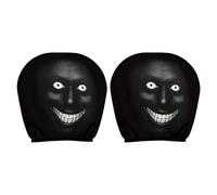 kmgfsd Headrest Covers with Clumsy Expression Strong Polyester Component for Friend & Family Ventilated Car Headrest Defender