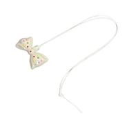 kmgfsd Korean Charm Heart Pendant Necklace Colorful Bowknot Detail Collarbone Chain Adjustable Neck Jewelry Piece Colorful Pendant Necklace Collarbone
