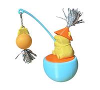 kmgfsd Multiple Functional Leopardine Glass Toy with Extended Amusement Plan Not Tip Base for Unattached Cats Permanent Scratch Immune Substance Own Balancing Graceful Teaser Toy