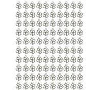 kmgfsd Of 100 Multifuntional Jewelry Pendant Four Grass Shape Finding Alloy Texture Charm for Necklace Good Luck Pendant