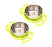 kmgfsd Permanent Stainless Steel Bird Dish with Secure Clamp for Parrots Cockatiels, Easy Unstained & Rustproof Feeder Easy Neat Bird Supplier Long Necks Cockatiels Couple