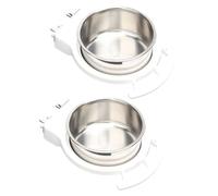 kmgfsd Permanent Stainless Steel Bird Dish with Secure Clamp for Parrots Cockatiels, Easy Unstained & Rustproof Feeder Easy Neat Bird Supplier Long Necks Cockatiels Couple