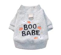 kmgfsd Pet Halloween Clothing Ventilated Cotton Knitwear Vegetable Manifestation Print Stretch Collar Machine Launderable 1kg to 9kg Animals Cotton Pet Shirt Canines