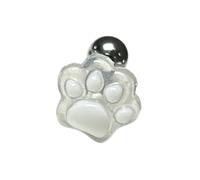 kmgfsd Pet Lover Aerospace-Grade Metal Tongues Rings with Lovely Hand Designs Vibrant Resin Colors Strong Body Jewelry for Sensitive Skin to Wear Unique Design Animal Paw Tongue Spikes