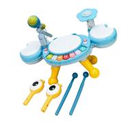 kmgfsd Portable Crabs Shaped Baby Drum with Piano Guitar Sounds Early Learning Toy ABS S Musical Toddler Piano Guitar Set Sensory Development Portable Baby Interactive Learning Music