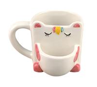 kmgfsd Rainbow Unicorns Coffee Mug Ceramic Large Capacity Cup Suitable for Adults and Children Gift Cup for Girls
