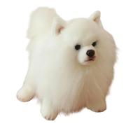 kmgfsd Realistic Dog Toy Simulation Pomeranian Doll Stuffed Animals for Display and Cuddling Safe Emotion Accessory Plush Dog Doll