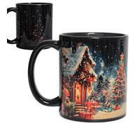 Kmiles Heat Changing Christmas Tree Snowman Mug Colour Changing Magical Coffee/Tea Cup 12 Oz, Blue/Red/White, Wonderful Christmas Gifts.