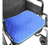 KMINA - Chair Pads Incontinence 5 Layers (x1 unit, 15.7" x 19.7"), Washable, Non-slip Absorbent Protector for Wheelchairs, Blue - Made in Europe