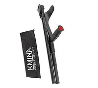 KMINA Folding Crutches of Carbon Fibre (x1 Unit), Open Cuff, Lightweight, Forearme Foldable Crutch - Made in Europe - KMINA PRO