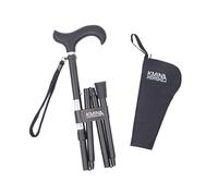 KMINA Folding Walking Sticks for Women and Men, Soft Grip, Adjustable Height, Lightweight, Aluminium, Black - KMINA PRO