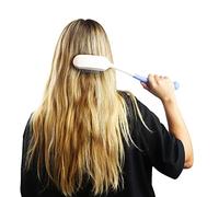 KMINA - Long Handle Hair Brush (x1 pc), Ergonomic Hair Brush, Brush for Elderly, Hair Support, Accessories Reduced Mobility.