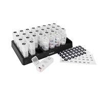 KMINA Monthly Pill Box Organiser 3 Times a Day, Vitamin Box, 31 Day Tablet, Elderly, Medication Organiser