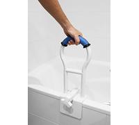 KMINA Padded Bathtub Grab Rails (Bathtubs with Flat Rim ≥3.15"), Support Handles for Disabled, Handrail Bars Elderly, Blue