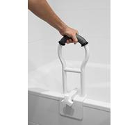 KMINA Padded Bathtub Grab Rails (Bathtubs with Flat Rim ≥3.15"), Support Handles for Disabled, Handrail Bars Elderly, Grey