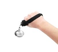 KMINA Parkinsons Spoon, Angled Spoon for Elderly with Easy Grip Handle, Cutlery for Arthritic Hands, Ergonomic Disabled Cutlery for Adults