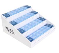 KMINA Pill Boxes 7 Day 4 Times a Day, Large Pill Box Organiser, Easy Open, Medicine Storage, Patented