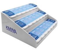 KMINA Pill Organiser 7 Day 3 Times a Day, Large Pill Box, Easy Open