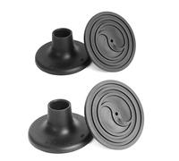 KMINA Replacement Feet for Shower Chair 28 mm (x4 Units), Non Slip Ferrule for Disabled Bath Seat (Black, 1 1/8")