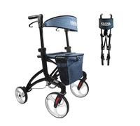 KMINA Rollator for Tall People with Seat (User Height 5'9" to 6'6"), Foldable, 4 Wheel, Large People - KMINA PRO