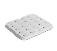 KMINA Shower Seat Cushion 39x32 cm (15.4x12.6"), Waterproof Bath Pad, Grey | Kneeling Mat for Gardening, Fits Stools and Transfer Benches, Textured Foam with Drainage Holes, Patented, Made in Europe
