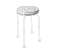 KMINA - Shower Seat Round Cushion, Bath Seat Cushion Adult, Waterproof Foam, Grey - Made in Europe