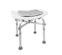KMINA Shower Stool with Double Reinforced Crossbar, Includes Foam Cushion, Heavy Duty Bath Seat, Easy Assembly, 150 Kg Capacity - Made in Europe