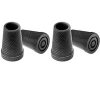 KMINA Walking Stick Rubber Ends 15mm 16mm (x4 Units), Non-Slip Rubber Replacement Cane Tip, Heavy Duty Ferrules for Crutches