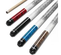 Kmise 3/4 Split Snooker Pool Cue, Handcraft, 4-Face Spliced Professional Snooker Pool Stick, 20oz Pool Sticks for Adults, with 2 Extension Cues