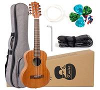 Kmise 8 Strings Ukulele Kit Tenor Uke Ukelele With Strap Strings Picks Gig Bag