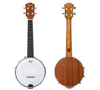 Kmise Banjo Ukulele 4 String Concert Banjos Classic Style Professional Musical Instrument