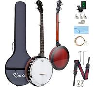 Kmise Banjolele Concert Banjo Ukulele 5 String 38 inch Banjos with Gig Bag Tuner Pickup Multifunctional Strap Strings Picks Bridge Ruler Wrench (MI2953)