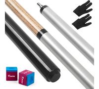 Kmise Break Cue Stick,21oz 2-Piece Break Cue Stick Punch Billiard Pool Cue Sticks with 13mm Pro Breaking Tip,Includes Pool Chalk and Glove.