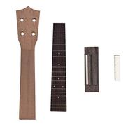 Kmise Concert Ukulele Neck Fretboard Rosewood Bridge Tuning Pegs Bone Nut Saddle Kit for 23 Inch Ukelele Uke Parts